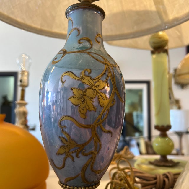 19th Century French Sevres Porcelain Table Lamp Signed For Sale - Image 9 of 12