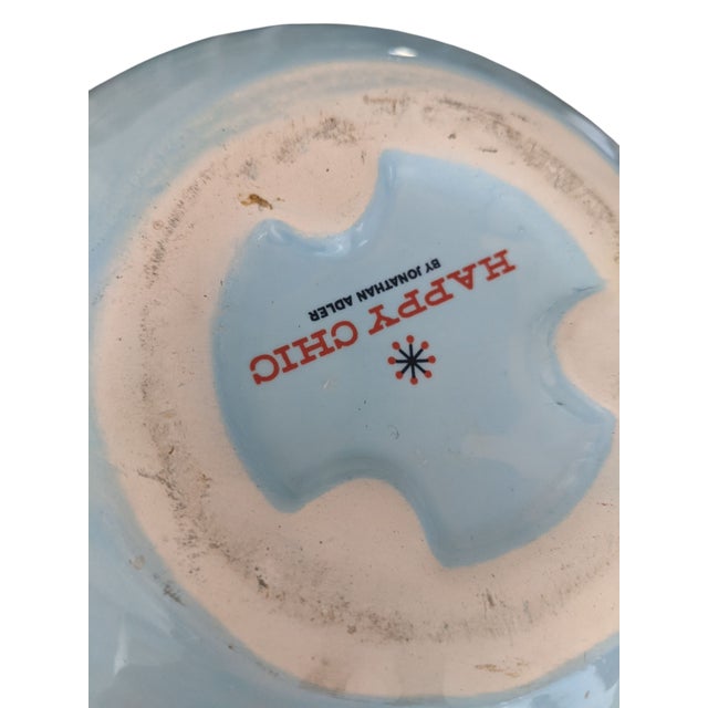 2010s Jonathan Adler Baby Blue Ceramic Gourd Vase For Sale - Image 5 of 7