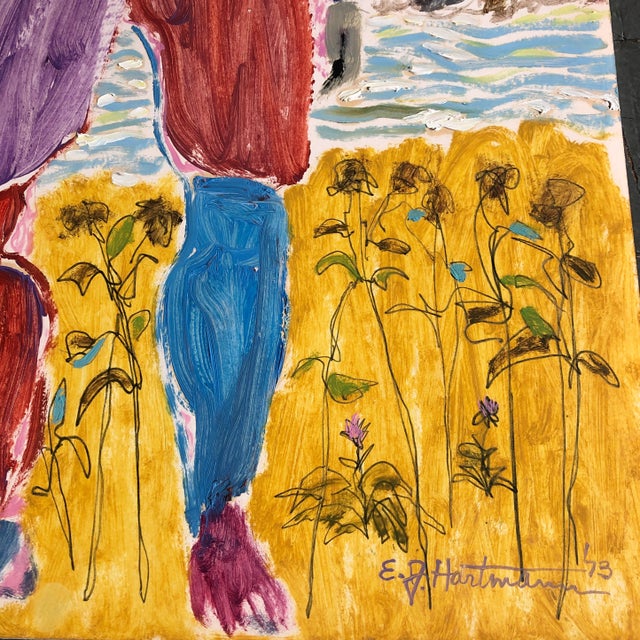 Original 14 x 23 painting on foam core signed bottom right Unframed Check out my shop, .ROBINS EGG GALLERY, for more!