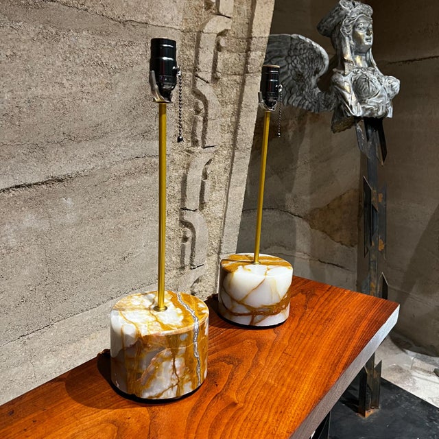 Pr Limited Edition Polished Quartz Table Lamps For Sale - Image 4 of 11