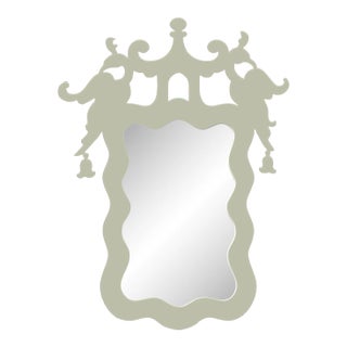 Fleur Home x Aldous Bertram Rococo Mirror in Mizzle, 22x30 For Sale