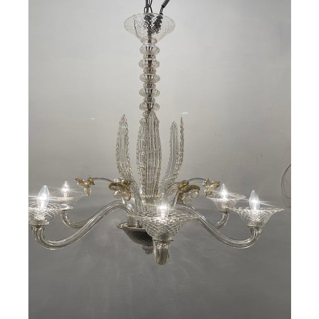Large Venetian Murano Glass Chandelier, 1960s For Sale - Image 6 of 17