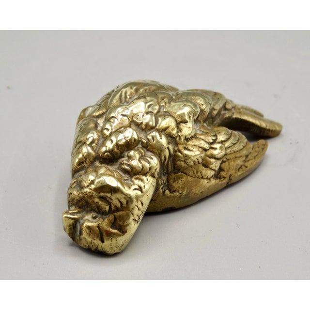 French Gilt Bronze Sparrow Bird Sculpture Paperweight Attributed to Comoléra For Sale - Image 6 of 8