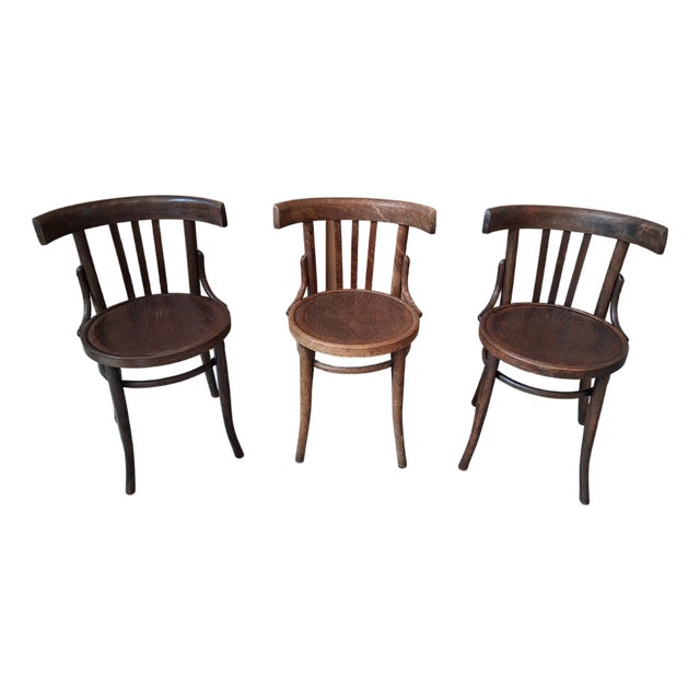 Antique Thonet Style Chairs, 1900, Set of 3 For Sale