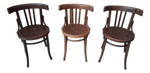Antique Thonet Style Chairs, 1900, Set of 3