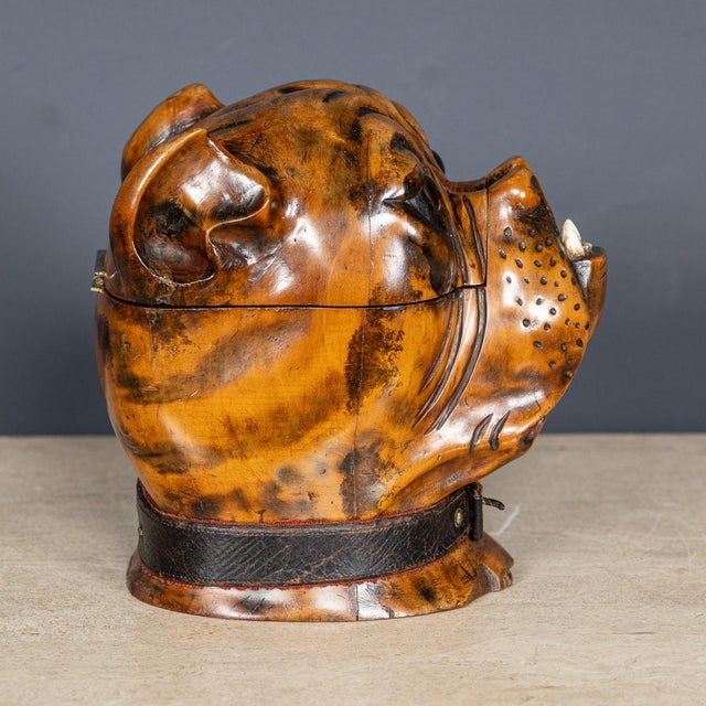 Antique 19th Century Victorian Wood of Life Bulldog Tobacco Jar, 1890s For Sale - Image 15 of 18