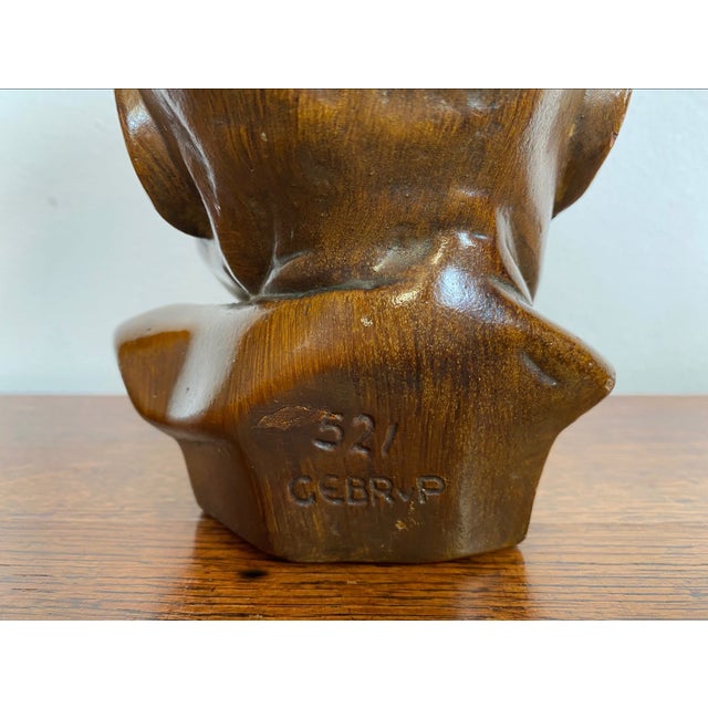 1920s Jan Verdonk, Paridur Bust of a Sleeping Child, 1920s, Plaster & Resin For Sale - Image 5 of 15