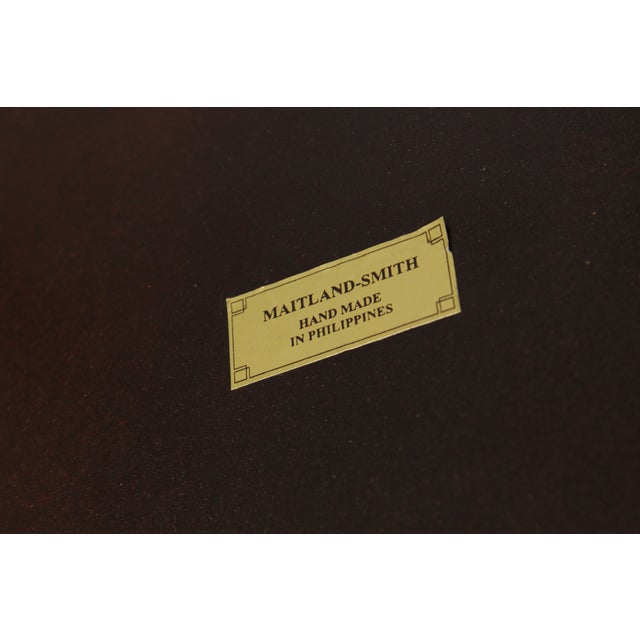 Maitland Smith Leather Top Table Nightstand For Sale - Image 18 of 18