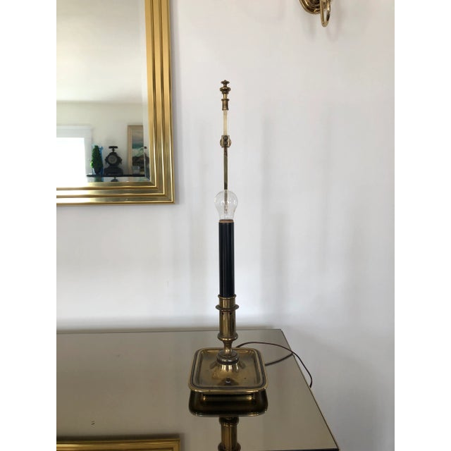 Mid 20th Century Vintage Brass Bouillotte Lamp For Sale - Image 9 of 10