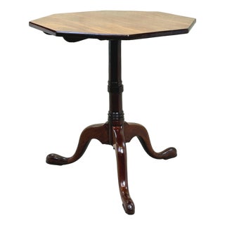 Georgian Octagonal Wine Table in Mahogany, 1760 For Sale