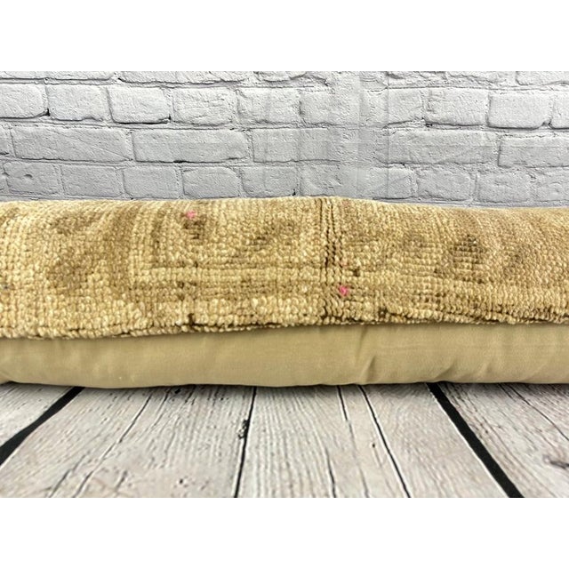 Textile 12 x 46 Lumbar Rug Pillow Artisanal Flair Turkish Pillow Cushion Cover For Sale - Image 7 of 7