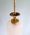 Mid-Century Pendant Lights in Brass and Clear Crackled Glass, 1950s, Set of 2 For Sale - Image 9 of 16