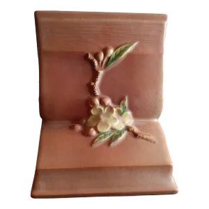Vintage Roseville Pottery Pink Apple Blossom Single Bookend