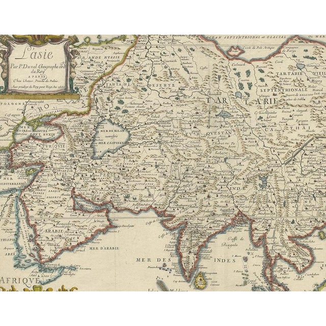 Antique Map of Asia by Pierre du Val, 1663 For Sale - Image 3 of 5