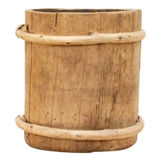 Rustic Bamboo Rice Container For Sale