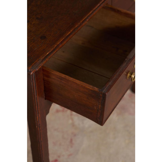 18th Century Two Drawer Oak Lowboy For Sale - Image 11 of 12