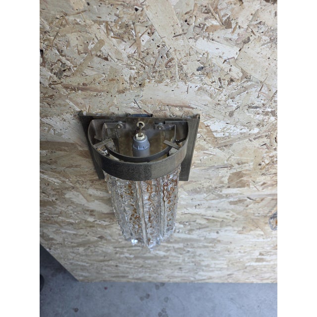 1960s Murano Glass and Metal Wall Lights from Venini, 1960, Set of 2 For Sale - Image 5 of 12