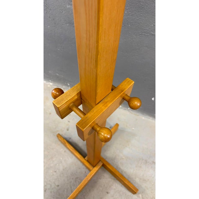 Mid-Century Freestanding Pine Coat Rack in Wood, Europe, 1970s For Sale - Image 4 of 13