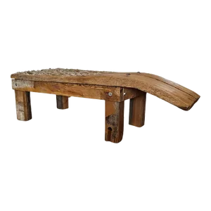 Antique Mediterranean Farm Threshing Board Bench or Coffee Table