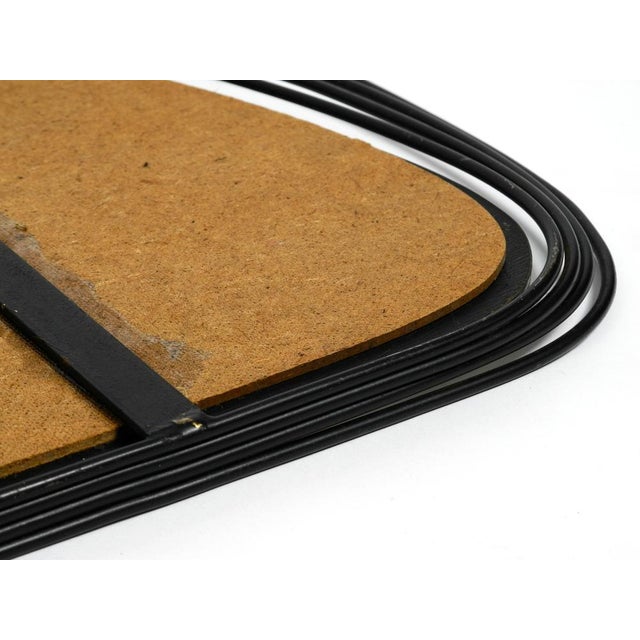 Mid-Century Modern Wall Mirror with Black Abstract Metal Frame For Sale - Image 10 of 18