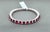 14.11 Ct Natural Burma Ruby & Diamond Bracelet For Sale - Image 4 of 9