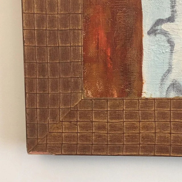 Brown Abstract Painting on Canvas For Sale - Image 8 of 10