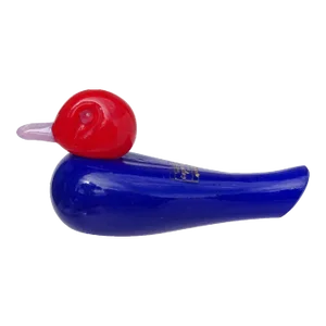 Murano Gambaro Poggi Vintage Red Blue Lavender Purple Italian Art Glass Bird Duck Figurine Paperweight