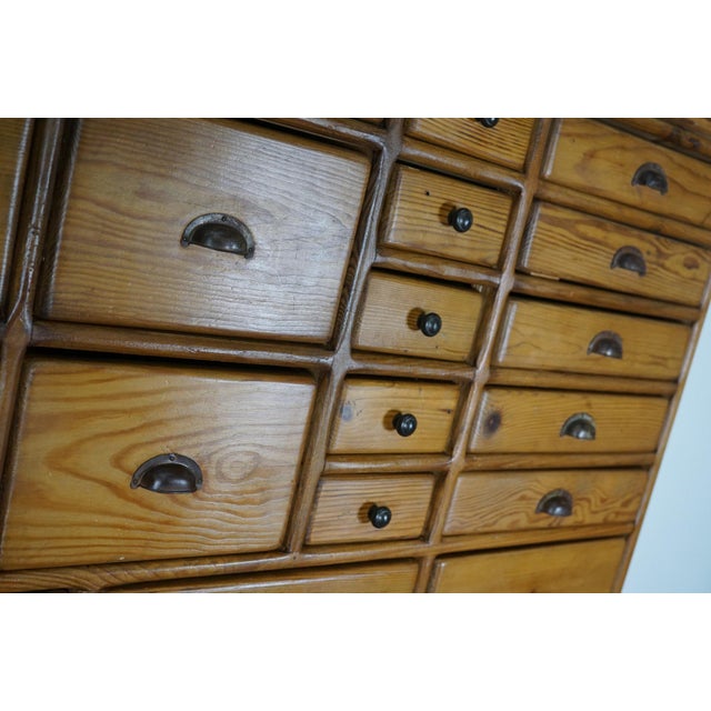 Wood Vintage Dutch Pine Apothecary Cabinet For Sale - Image 7 of 18