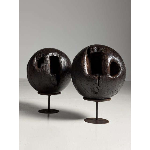 Brown 18th Century Bowling Balls, Set of 2 For Sale - Image 8 of 17