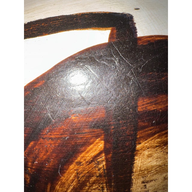 Beige Mid-Century Portuguese Studio Pottery Op Art Spherical Table Lamp, 1970s For Sale - Image 8 of 9