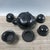 Black Late 19th Century Carved Faux Horn Dragon Teapot Set With Four Cups - 5 pcs with Box For Sale - Image 8 of 11