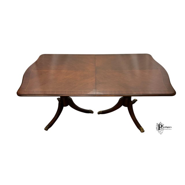 Vintage Chippendale Style Dining Table featuring High Quality Mahogany Construction, Beautiful Satinwood Inlays,...