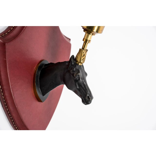 Leather Wall Lights by Jacques Adnet, 1950s, Set of 2, in Very Good conditions. Designed 1950 to 1959 I have official...