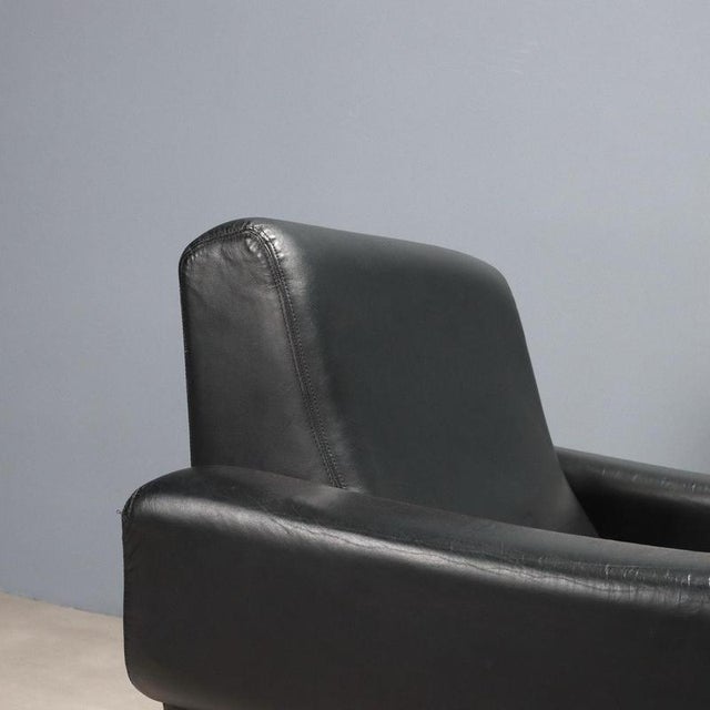 Armchairs in Wood and Leather Upholstery, 1970s For Sale - Image 4 of 11
