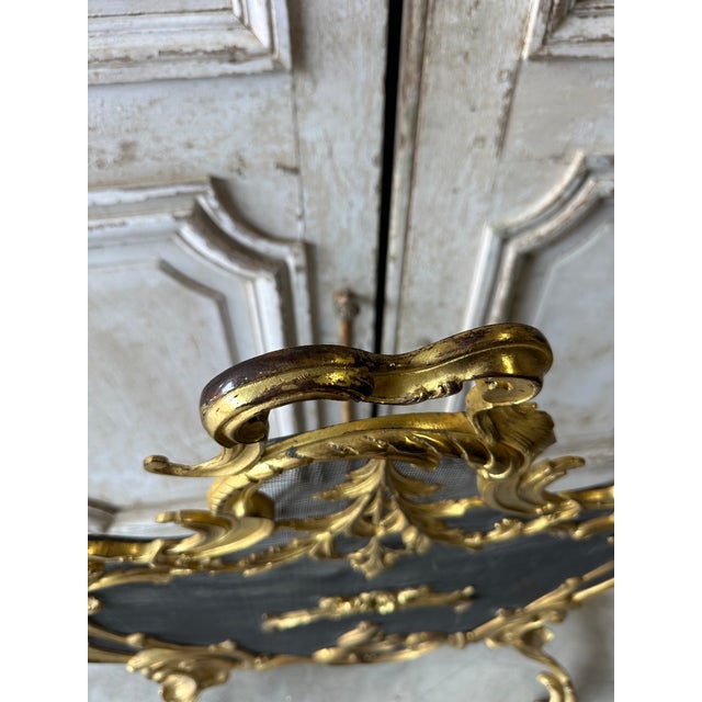 Gilt Bronze Fire Screen, France, 1900 For Sale - Image 3 of 11