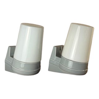 Model 6070 Wall Lamp in White by Sigvard Bernadotte for Ifö, Set of 2 For Sale