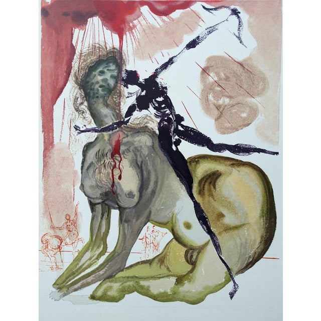 Salvador Dalí (1904-1989) Inferno 12: The Minotaur Color wood engraving Unsigned On BFK Rives wove paper, 26 x 33 cm...