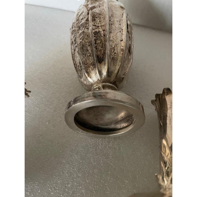 Silvered Bronze Vases from Christofle, 1960s, Set of 3 For Sale - Image 10 of 14