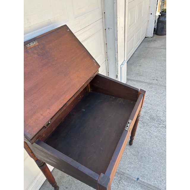 Antique Primitive Blanket Chest on Stand | Early American Dough Box Table | Rustic Colonial Storage Chest For Sale - Image 11 of 11