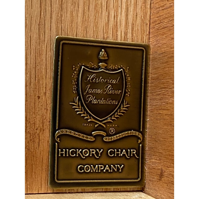Hickory Chair Vintage James River Plantation Chippendale Style Burl Wood Mahogany Silverware Chest For Sale - Image 10 of 15