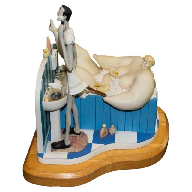 Peekaboo Figural Resin Sculpture in the style of Sarah Jane Szikora For Sale - Image 16 of 16