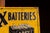 Industrial Vintage Apex Batteries Embossed Tin Litho Sign For Sale - Image 3 of 7