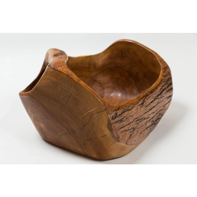 Hand-Carved Olive Wood Bowl, Jean Paul Bain, Vallauris, France, Circa 1970 For Sale - Image 9 of 12