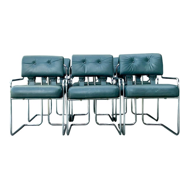 Vintage Italian Guido Faleschini “Tucaroma”:Dining Chairs - Set of 6 For Sale