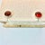Amber 1970s Vintage Boho Chic Italian Amber & Sterling Pierced Button Stud Earrings - A Pair. For Sale - Image 8 of 9