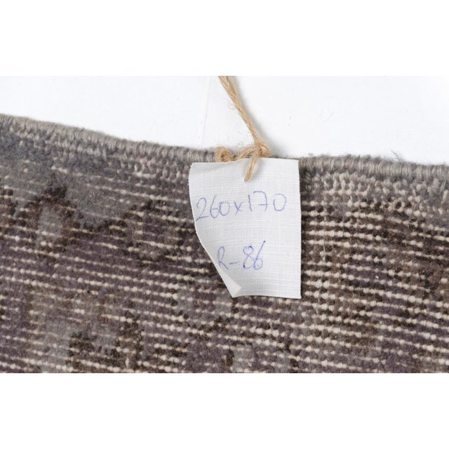 Textile Mid 20th Century Earthy Beige & Soft Blue Accents Rug For Sale - Image 7 of 11