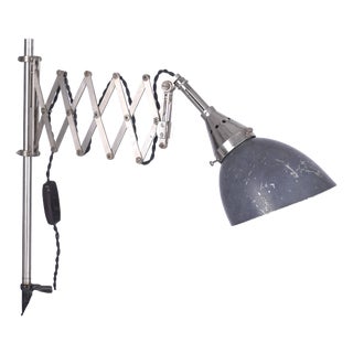 Bauhaus Nickel-Plated Scissor Accordion Table Lamp, 1930s For Sale