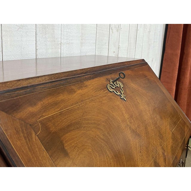 19th Century Georgian English Slant-Back Desk in Mahogany and Oak For Sale - Image 5 of 18