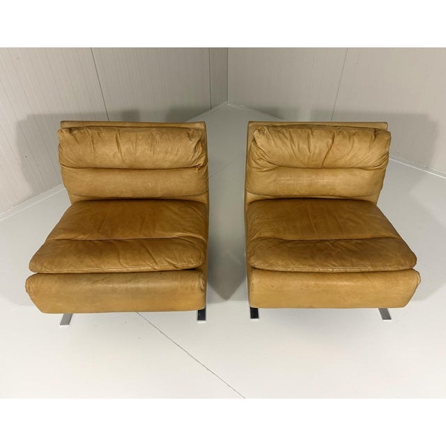 Special Lounge Chairs in Leather and Chrome, 1960s, Set of 2 For Sale - Image 13 of 18