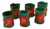 Mid 20th Century Hawaiian Hand Carved Napkins Rings W/ Hand Painted Floral, Set of 6 For Sale